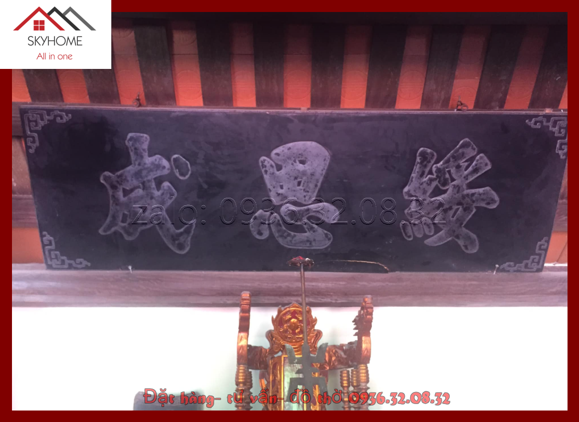 Hoành phi gỗ phòng thờ chữ Tuy tư thành